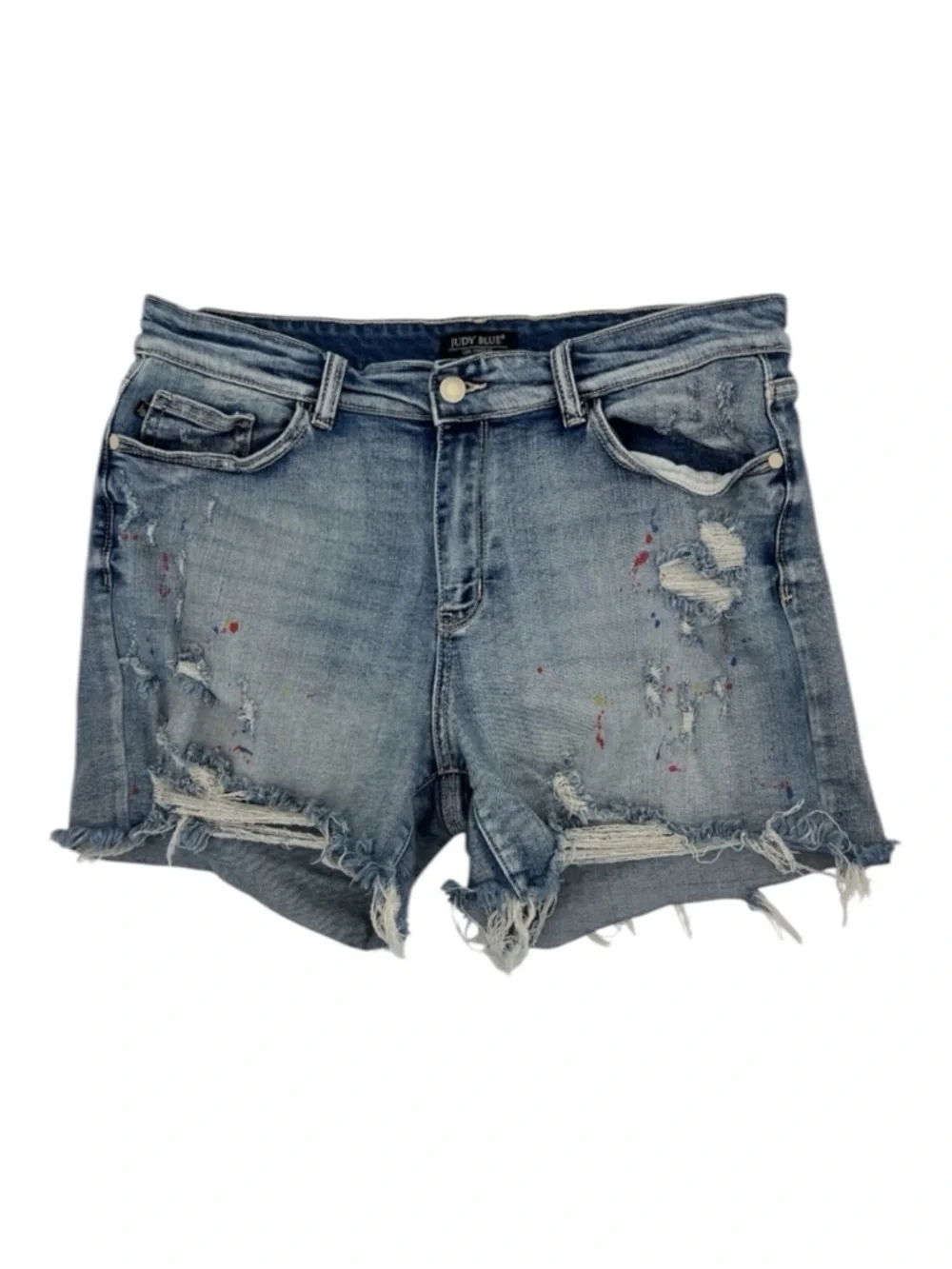 Judy Blue Distressed Frayed Stretch Denim Jeans XL